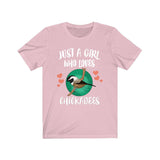 Just A Girl Who Loves Chickadees Shirt, Birds Birding Shirt, Chickadee Lover Gift, Animal Adult Toddler Infant Kids Gift T-Shirt Image 3