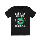 Just A Girl Who Loves Chickadees Shirt, Birds Birding Shirt, Chickadee Lover Gift, Animal Adult Toddler Infant Kids Gift T-Shirt Image 2