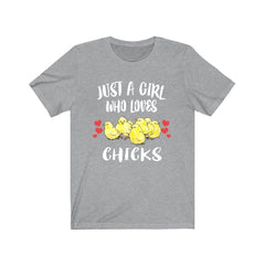 Just A Girl Who Loves Chicks Chicken Shirt - chick print design
