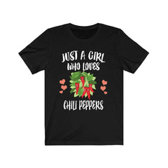 Just A Girl Who Loves Chili Peppers Shirt - chili pepper print design