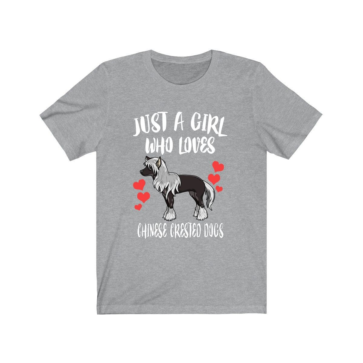 Just A Girl Who Loves Chinese Crested Dogs Shirt, Chinese Crested Dog Gift, Animal Toddler Infant Kids Gift T-Shirt Image 1