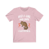 Just A Girl Who Loves Chipmunks Shirt, Chipmunk Lover Shirt, Chipmunk Gift, Animal Toddler Infant Kids Gift T-Shirt Image 3