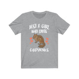 Just A Girl Who Loves Chipmunks Shirt, Chipmunk Lover Shirt, Chipmunk Gift, Animal Toddler Infant Kids Gift T-Shirt Image 2