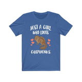 Just A Girl Who Loves Chipmunks Shirt, Chipmunk Lover Shirt, Chipmunk Gift, Animal Toddler Infant Kids Gift T-Shirt Image 4
