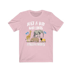 Just A Boy Who Loves African Animals Shirt - african animals print design