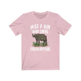 Just A Boy Who Loves African Buffaloes Shirt, African Buffalo Lover Shirt, Buffalo Shirt, Buffalo Lover Gift,  Adult Toddler Kids T-Shirt Image 4