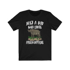 Just A Boy Who Loves African Buffaloes Shirt - African buffalo print design