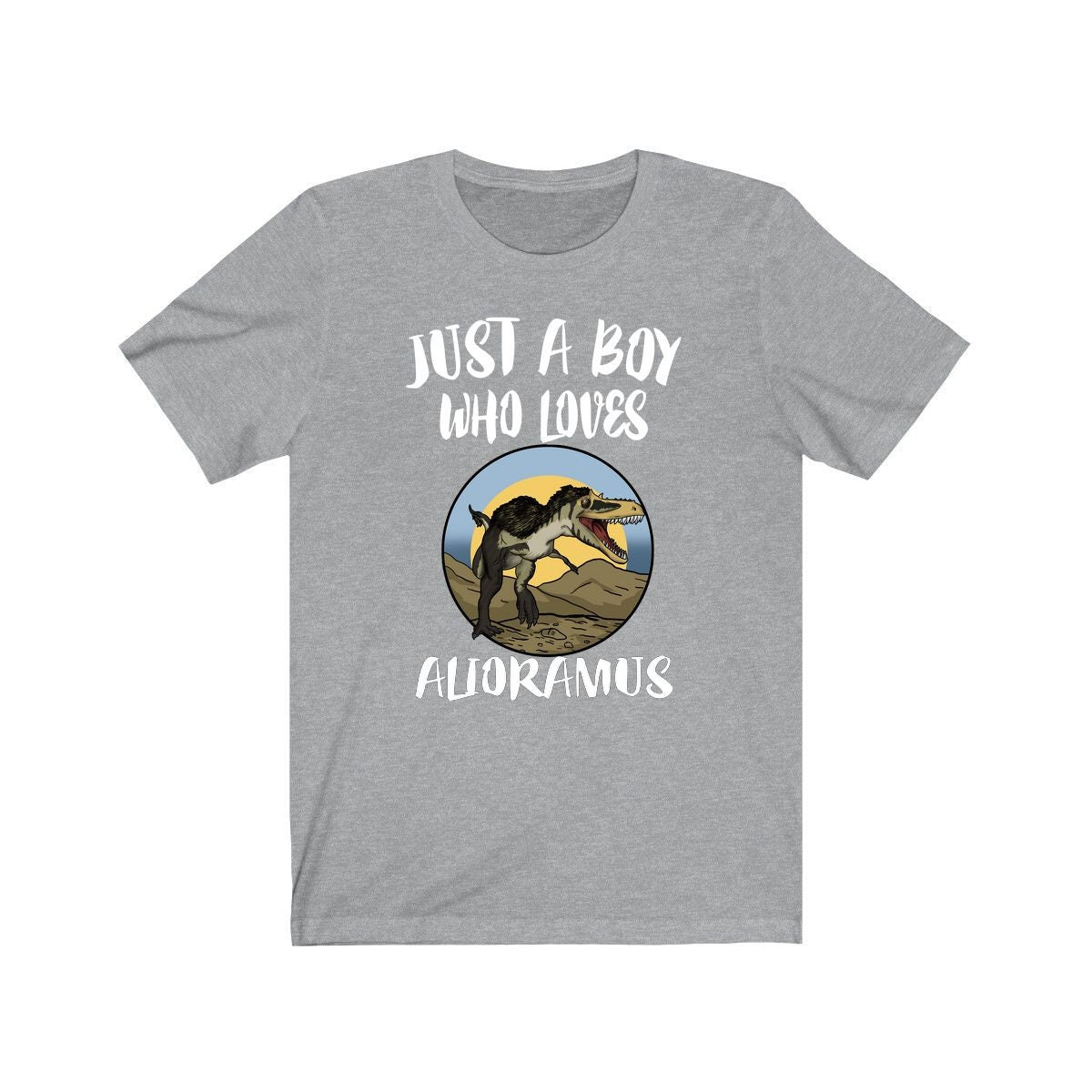 Just A Boy Who Loves Alioramus Dinosaur Shirt, Dinosaur Lover Shirt, Alioramus Shirt, Dinosaur Lover Gift,  Adult Toddler Kids T-Shirt Image 2