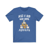 Just A Boy Who Loves Alpacas Shirt, Alpaca Lover Shirt, Alpaca Shirt, Alpaca Lover Gift,  Adult Toddler Kids T-Shirt Image 3