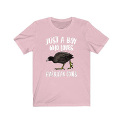 Just A Boy Who Loves American Coots Shirt - American coot print design