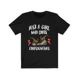 Just A Girl Who Loves Compsognathus Shirt, Dinosaur Shirt, Dinosaur Lover Gift, Compsognathus Shirt, Animal Toddler Infant Kids Gift T-Shirt Image 4