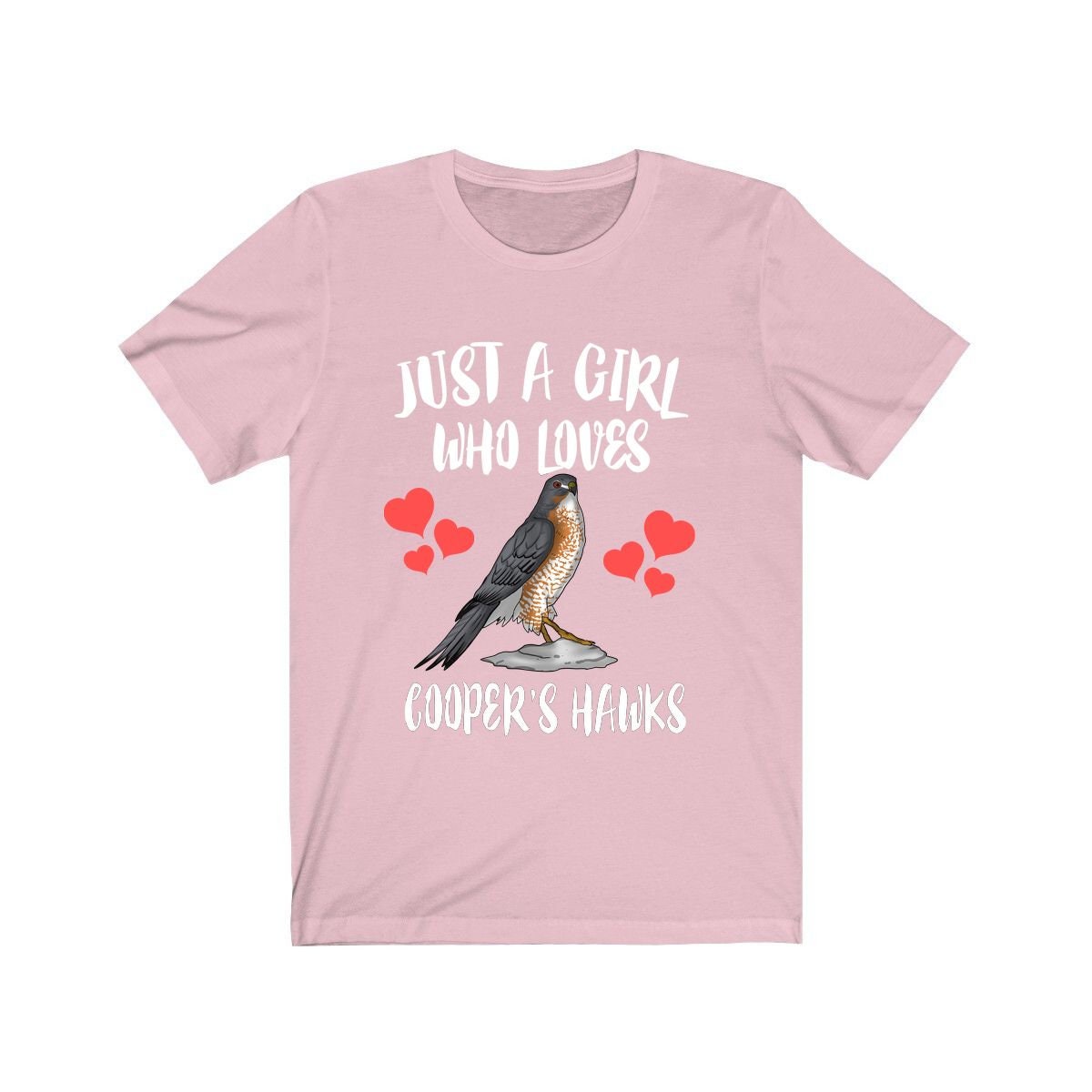 Just A Girl Who Loves Cooper's Hawks Birding Bird Animal Toddler Infant Kids Gift T-Shirt Image 3