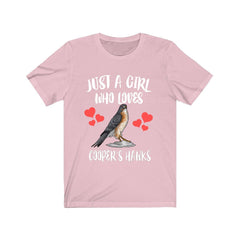Just A Girl Who Loves Cooper's Hawks Shirt - Cooper's Hawk print design