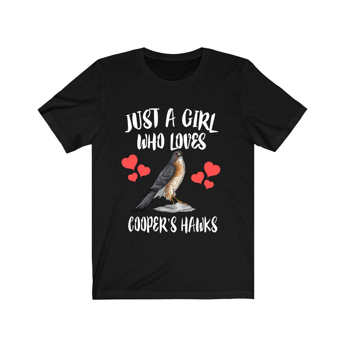 Just A Girl Who Loves Cooper's Hawks Birding Bird Animal Toddler Infant Kids Gift T-Shirt Image 2