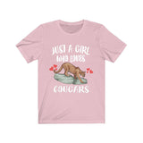 Just A Girl Who Loves Cougars Shirt, Mountain Lion Shirt, Cougar Shirt, Animal Toddler Infant Kids Gift T-Shirt Image 2