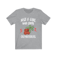 Cranberry Lover T-Shirt for Girls - cranberry print design