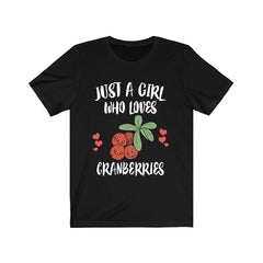 Cranberry Lover T-Shirt for Girls - cranberry print design