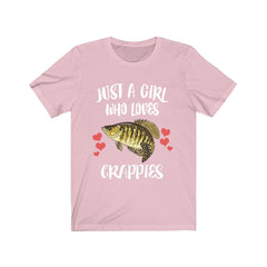 Just a girl who loves crappies freshwater panfish fishing tee