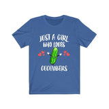 Just A Girl Who Loves Cucumbers Vegetable Vegan Shirt, Cucumber Shirt, Toddler Infant Kids Gift T-Shirt Image 4