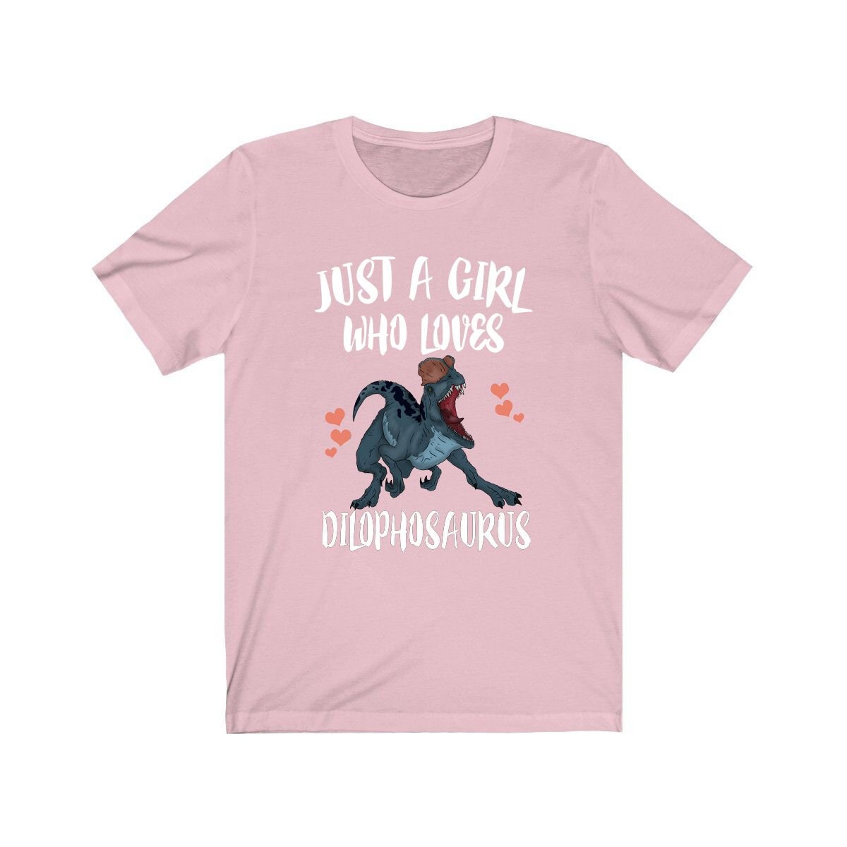 Just A Girl Who Loves Dilophosaurus Shirt, Dinosaur Shirt, Dilophosaurus Lover Shirt, Dinosaur Gift, Animals Adult Kids Gift T-Shirt Image 3