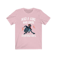 Just A Girl Who Loves Dilophosaurus Shirt - Dilophosaurus print design