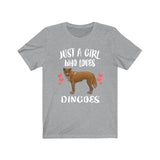 Just A Girl Who Loves Dingoes Dogs Shirt, Dingo Shirt, Wild Dingo Gift, Animals Toddler Infant Kids Gift T-Shirt Image 3
