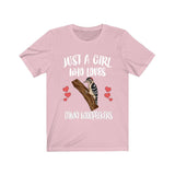 Just A Girl Who Loves Downy Woodpeckers Shirt, Birds Birding Shirt, Downy Woodpecker Shirt, Animals Adult Toddler Infant Kids Gift T-Shirt Image 3