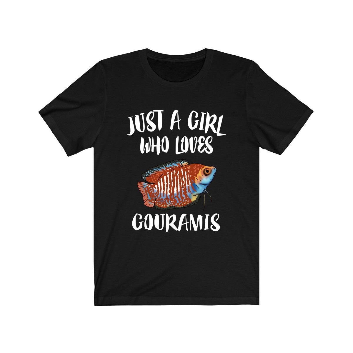 Just A Girl Who Loves Gouramis Fish Shirt, Gourami Lover Gift, Animals Adult Toddler Infant Kids Gift T-Shirt Image 4
