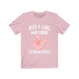 Just A Girl Who Loves Earthworms Worms Animals Adult Toddler Infant Kids Gift T-Shirt Image 2