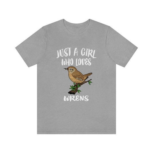 Just A Girl Who Loves Wrens Birds Shirt - wren print design
