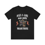 Just A Girl Who Loves Yorkshire Terriers Dogs Shirt, Yorkshire Terrier Shirt, Dog Lover Gift, Dog Lover Shirt,  Adult Toddler Gift T-Shirt Image 2