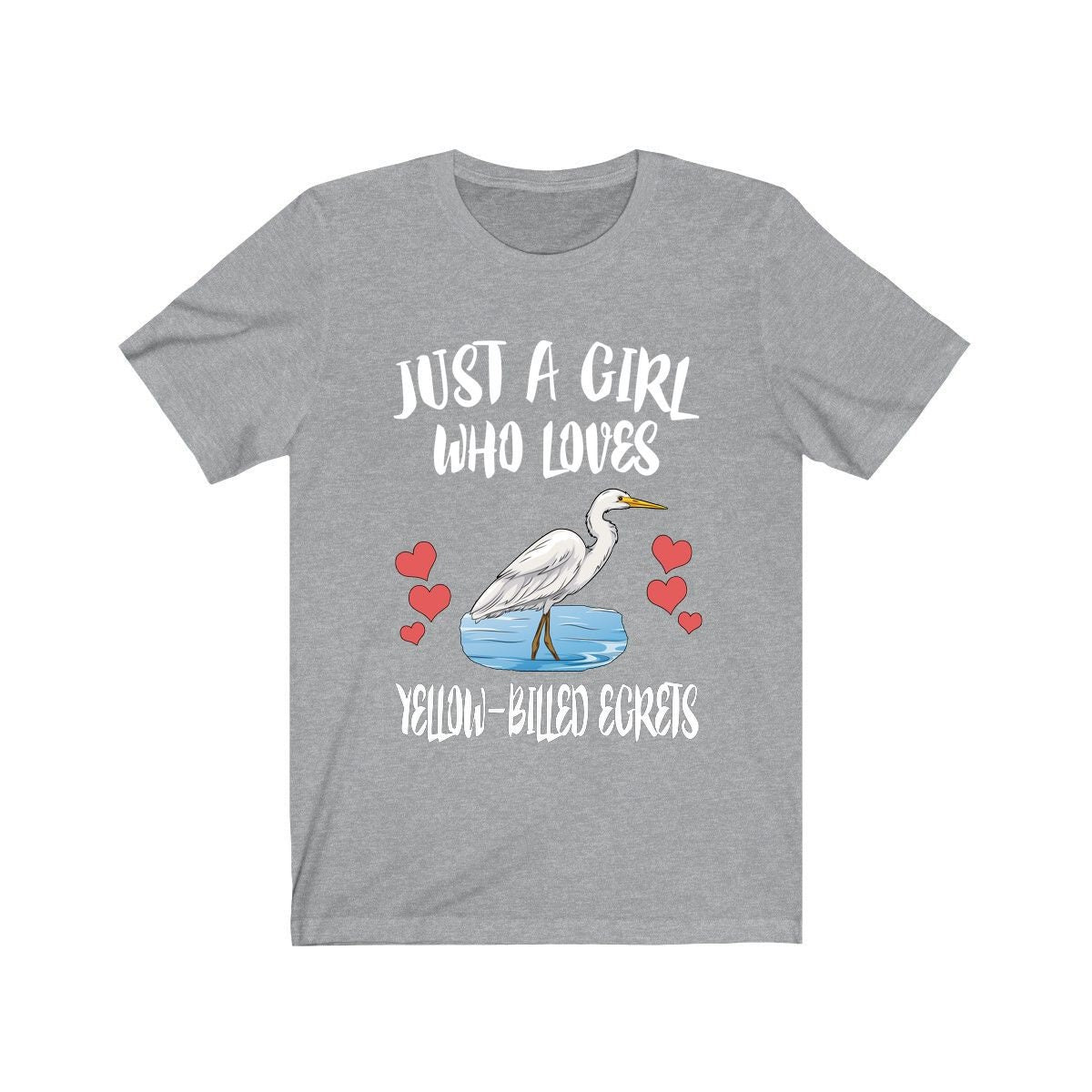 Just A Girl Who Loves Yellow-billed Egrets Shirt, Birds Birding Shirt, Egret Lover Shirt, Animal Adult Toddler Infant Kids Gift T-Shirt Image 1