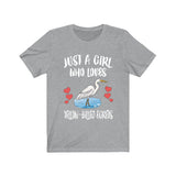 Just A Girl Who Loves Yellow-billed Egrets Shirt, Birds Birding Shirt, Egret Lover Shirt, Animal Adult Toddler Infant Kids Gift T-Shirt Image 1