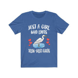 Just A Girl Who Loves Yellow-billed Egrets Shirt, Birds Birding Shirt, Egret Lover Shirt, Animal Adult Toddler Infant Kids Gift T-Shirt Image 4