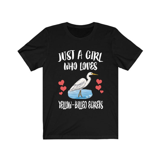 Just a girl who loves yellow billed egrets African wading bird tee