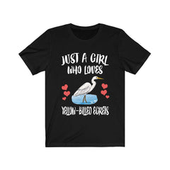 Just a girl who loves yellow billed egrets African wading bird tee