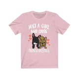 Just A Girl Who Loves French Bulldogs Shirt, French Bulldog Gift, Bulldog Shirt, Dog Animal Lover Adult Toddler Infant Kids Gift T-Shirt Image 2