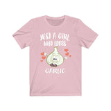 Just A Girl Who Loves Garlic Vegetable Lover Adult Toddler Infant Kids Gift T-Shirt Image 3