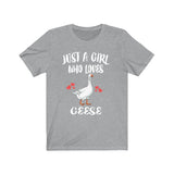 Just A Girl Who Loves Geese Shirt, Birds Birding Shirt, Geese Lover Shirt, Geese Gift, Animal Lover Adult Toddler Infant Kids Gift T-Shirt Image 3