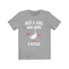 Just a girl who loves geese waterfowl migration bird lover tee