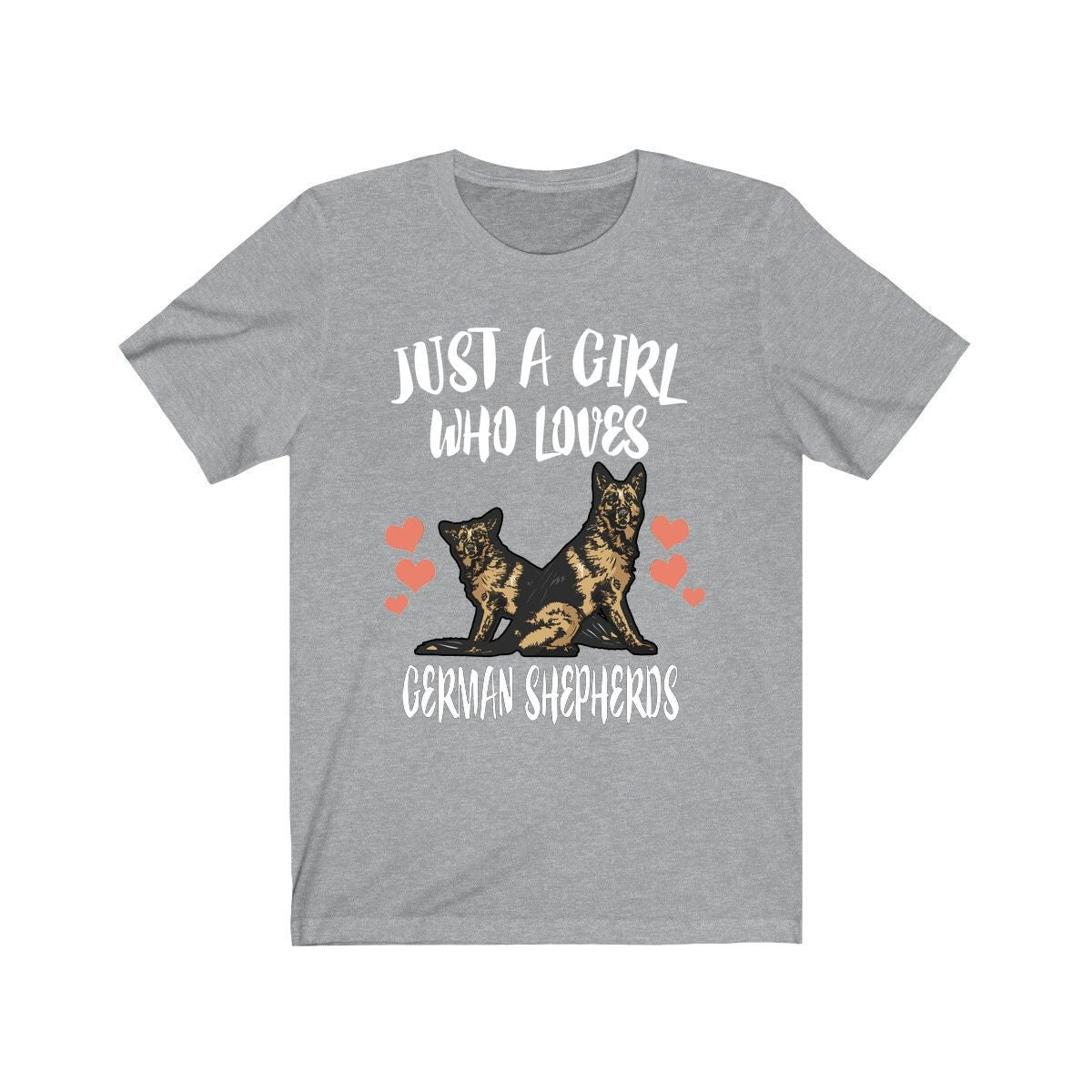 Just A Girl Who Loves German Shepherds Shirt, Dog Lover Shirt, German Shepherd Shirt, Animal Lover Adult Toddler Infant Kids Gift T-Shirt Image 1