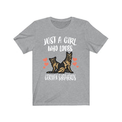 Just A Girl Who Loves German Shepherds Shirt - German Shepherd print design