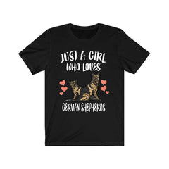 Just A Girl Who Loves German Shepherds Shirt - German Shepherd print design