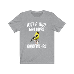 Just A Girl Who Loves Goldfinches Birds Shirt - goldfinch print design