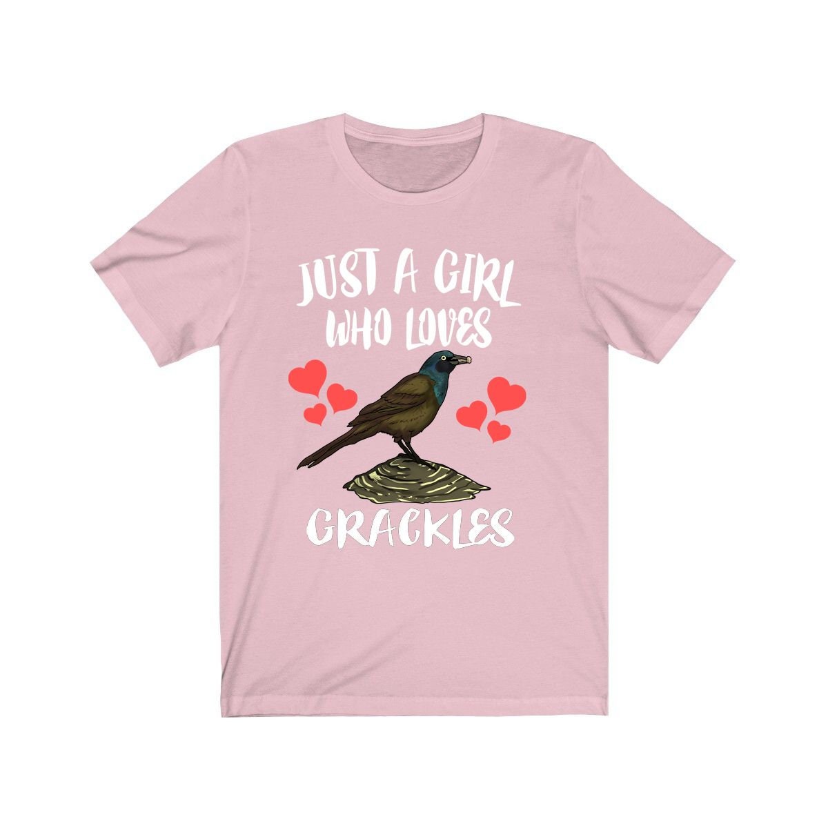 Just A Girl Who Loves Grackles Shirt, Birds Birding Shirt, Grackle Lover Shirt, Animal Lover Adult Toddler Infant Kids Gift T-Shirt Image 3