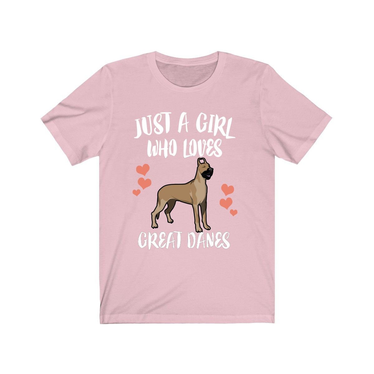 Just A Girl Who Loves Great Danes Shirt, Dog Lover Shirt, Great Dane Shirt, Animal Lover Adult Toddler Infant Kids Gift T-Shirt Image 2
