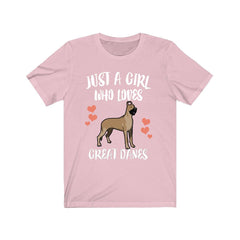 Just A Girl Who Loves Great Danes Shirt - Great Dane print design