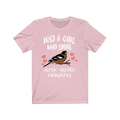 Just A Girl Who Loves Black-Headed Grosbeaks Shirt - grosbeak print design