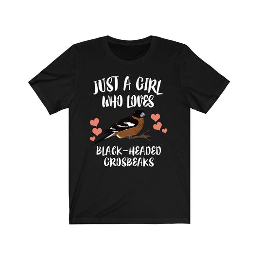 Just A Girl Who Loves Black-Headed Grosbeaks Shirt - grosbeak print design