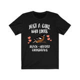 Just A Girl Who Loves Black-headed Grosbeaks Shirt, Grosbeaks Bird Shirt, Birds Birding Animal Lover Adult Toddler Infant Kids Gift T-Shirt Image 2